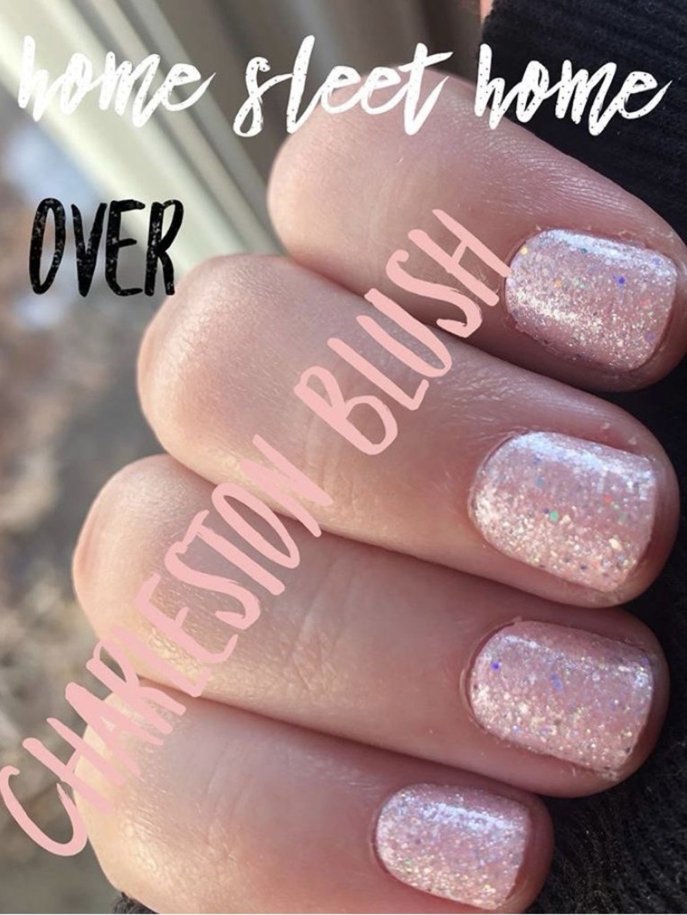 NEW Color Street Charleston Blush & Home Sleet Home Press-On Nails Pink &Glitter